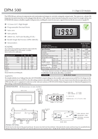 Thumbnail of document DPM 500 Data Sheet 9851